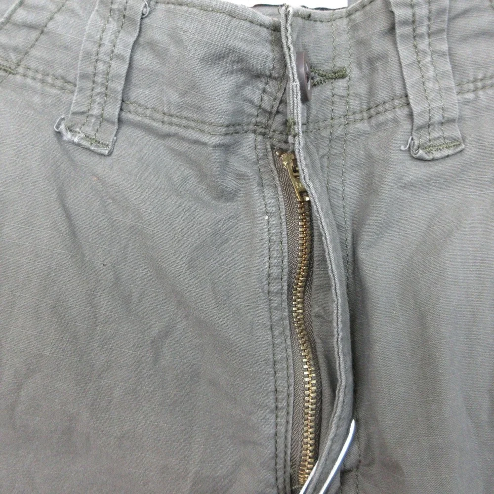 Wrangler Cargo Shorts Mens 34x10 Olive Green Relaxed Fit Utility Hiking Outdoor